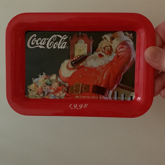 Collectible Coca Cola Santa Tin Tray Christmas Holiday - Picture 5 of 7